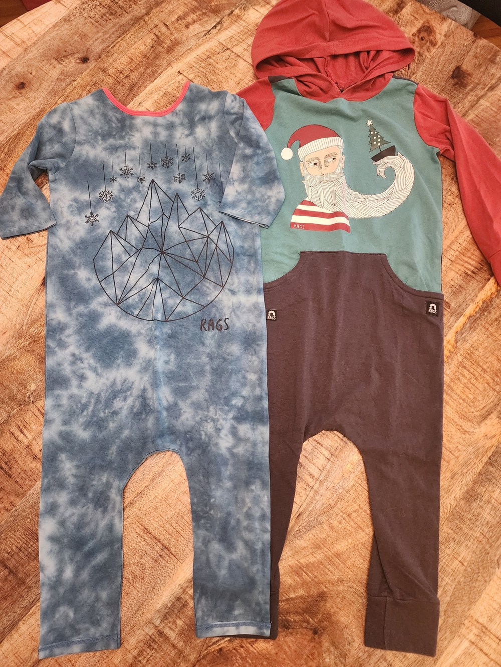 Rags To Raches 3/4 Holiday Rompers